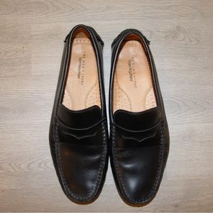 Bloomingdale’s “The Men’s Store” Black Leather Penny Loafers
